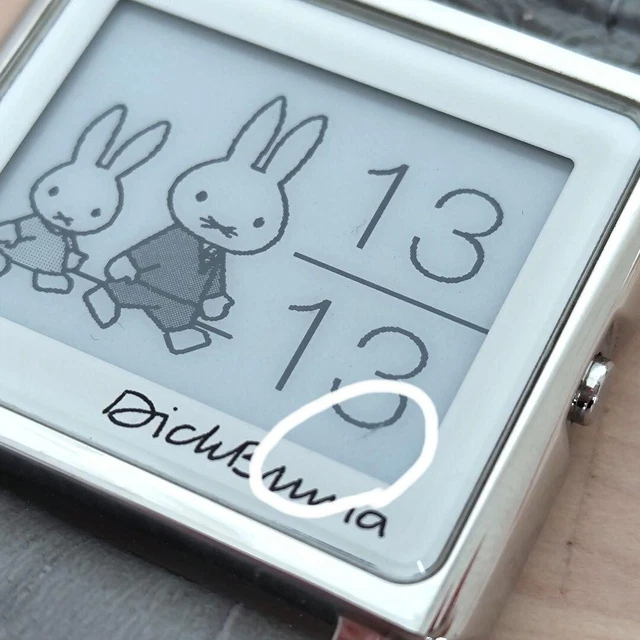 Seiko Epson Smart Canvas Miffy Digital E-ink Quartz canvas Watch  Used Japan