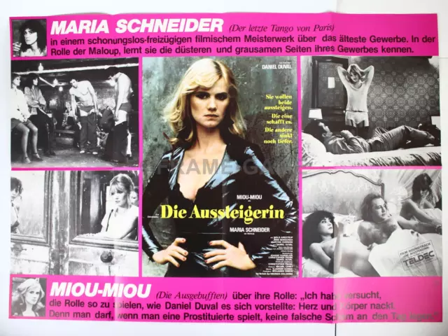 Original Filmposter Filmplakat A1 die Aussteigerin Maria Schneider Sehr Gut