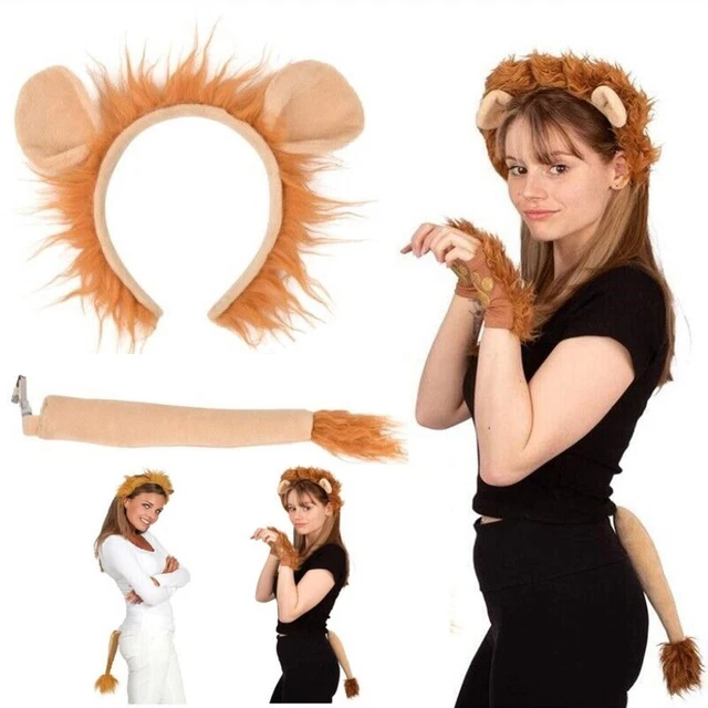 Costume Bambini Mostra Fascia Costume Cosplsy Set Fasce Leone con Orecchie e Coda