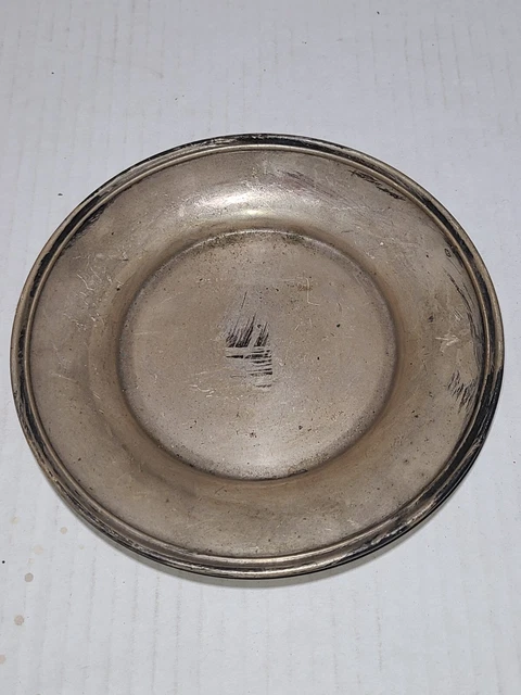 Reed & Barton silver soldered 6" railroad service Plate NYNHHRR train New York