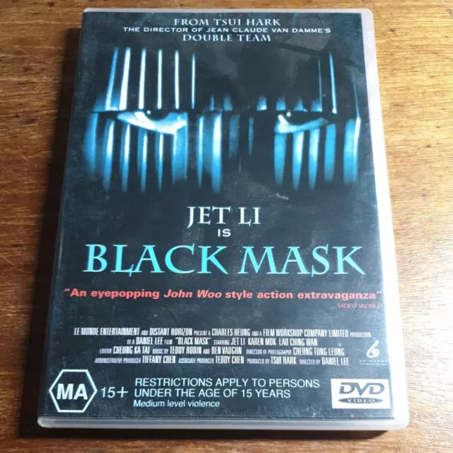 Black Mask DVD R4 LIKE NEW FREE POST Jet Li