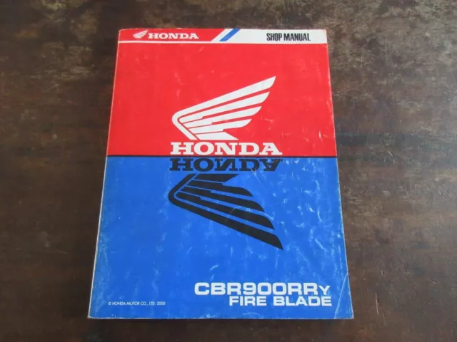 Honda CBR900RR Fire Blade 2000 Shop manual Werkstatt-Handbuch Reparaturanleitung