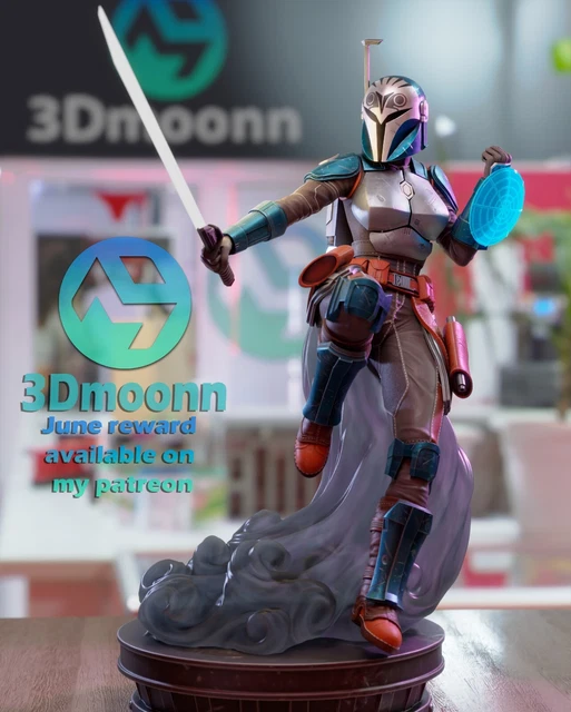 Bo_Katan _Fan Art/ Sculpture Unpainted or fully Painted