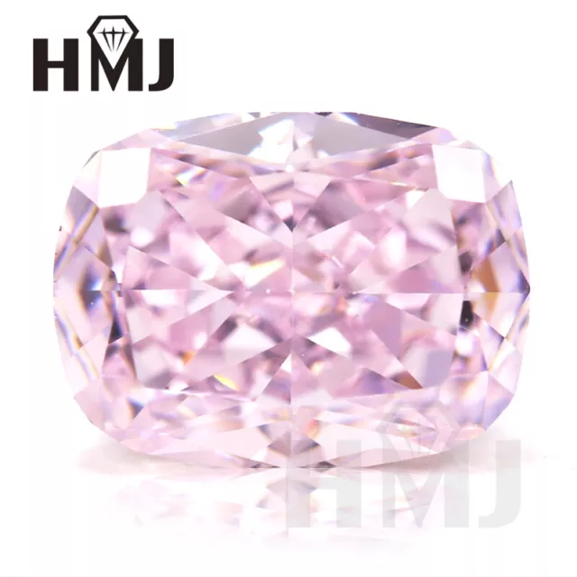 Cushion Crush Ice Cut High Quality Carbon Diamond Light Pink Cubic Zirconia 5A