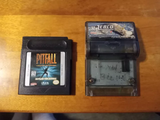 Game Boy Color Games Lot (2) Pitfall: Beyond The Jungle & Zebco Fishing!