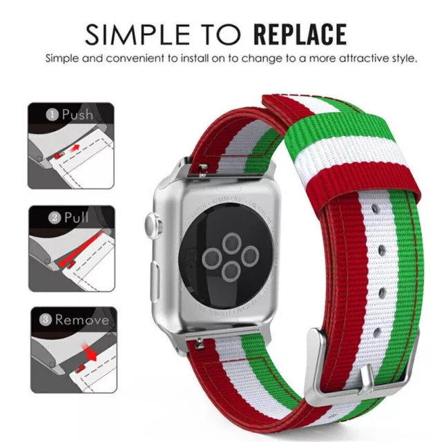 40/44mm Band Strap iWatch Nylon Woven for Apple Watch Series 7 6 5 4 3 SE Sport