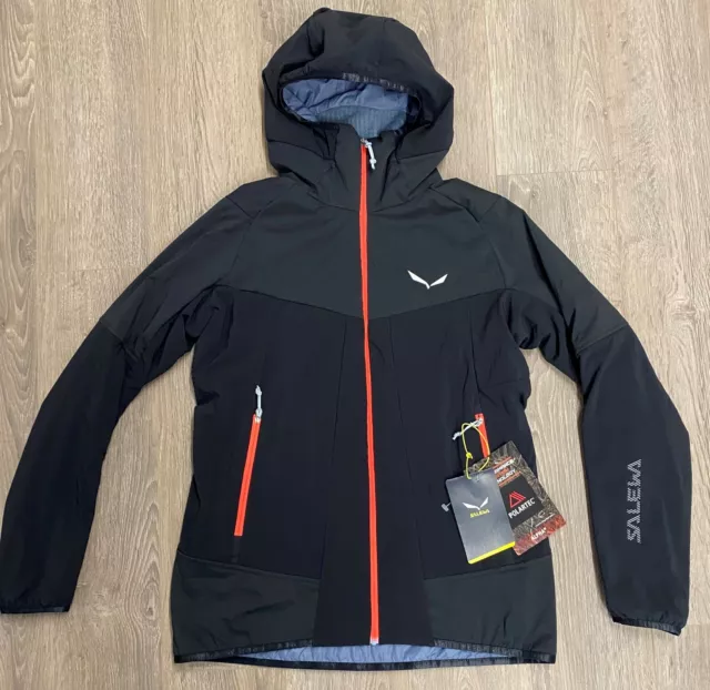 Salewa Sesvenna Polartec Alpha Kapuzenjacke in schwarz Größe Medium