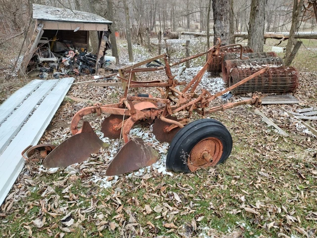 OLIVER  2 bottom TYPE PLOW ----drag plow rooster comb trailer