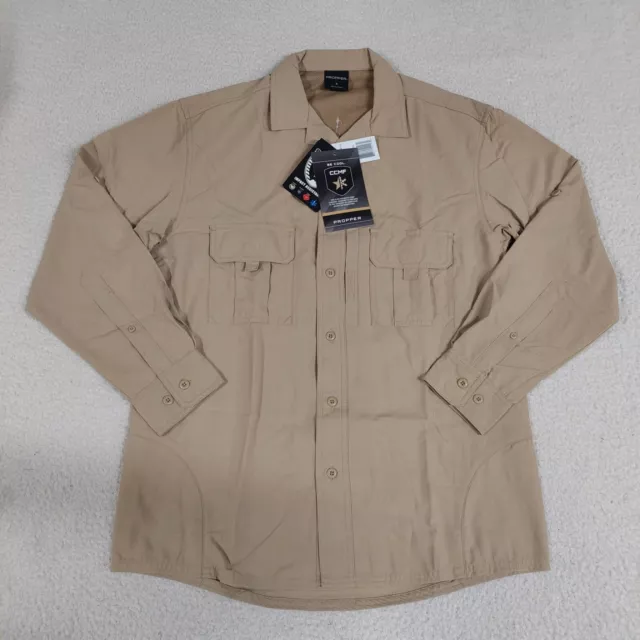 Propper Sonora Tactical Vented Mens Small Long Sleeve Pockets Button Up Shirt