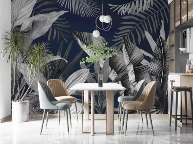 3D Tropic Plant Leaves Wallpaper Wall Mural Removable Self-adhesive 255