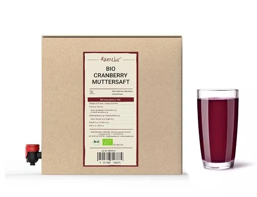 (8,83 EUR/l) 3 Liter BIO Cranberry Saft, 100% Direktsaft aus BIO Cranberries