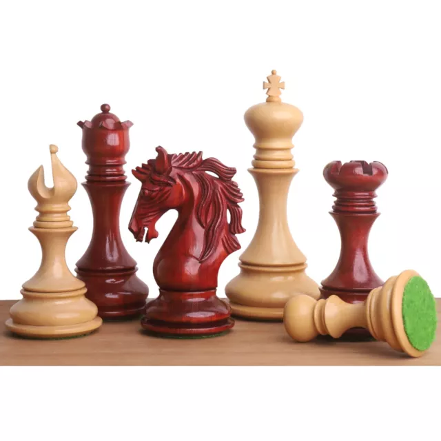 4.4" Goliath Series Luxury Staunton Chess Pieces Only Set -Bud Rosewood &Boxwood