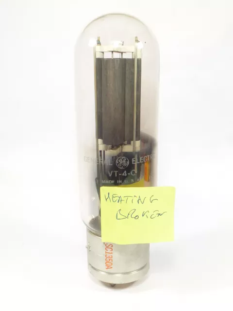 one vintage triode GE  VT-4-C VT4-C / CV-25 / 211 display only tube, no working.