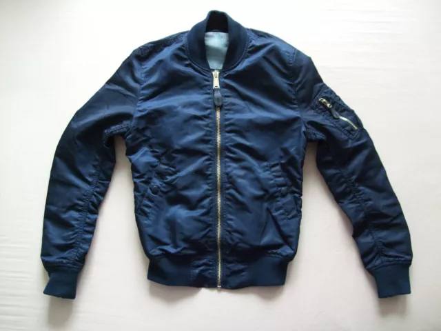 Alpha Industries Jacke MA-1 TT Gr. S Blue Iridium Pilotenjacke Bomberjacke