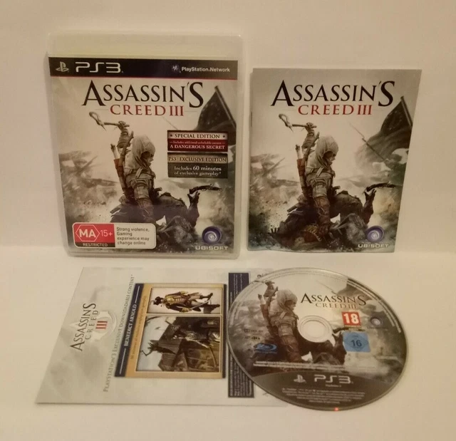 ASSASSIN'S CREED III (PlayStation 3, PS3 Game w/ Manual) - Assassin's ...