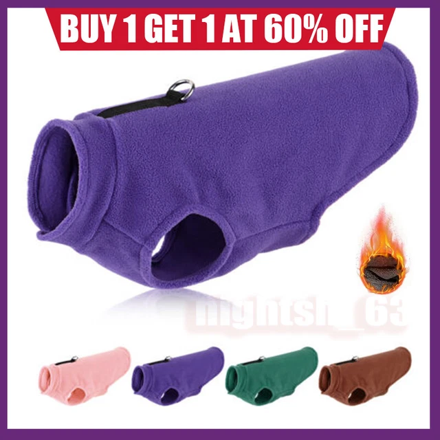 Pet Dog Winter Warm Coat Fleece Jacket Jumper Sweater Clothes Puppy Vest Outfit~