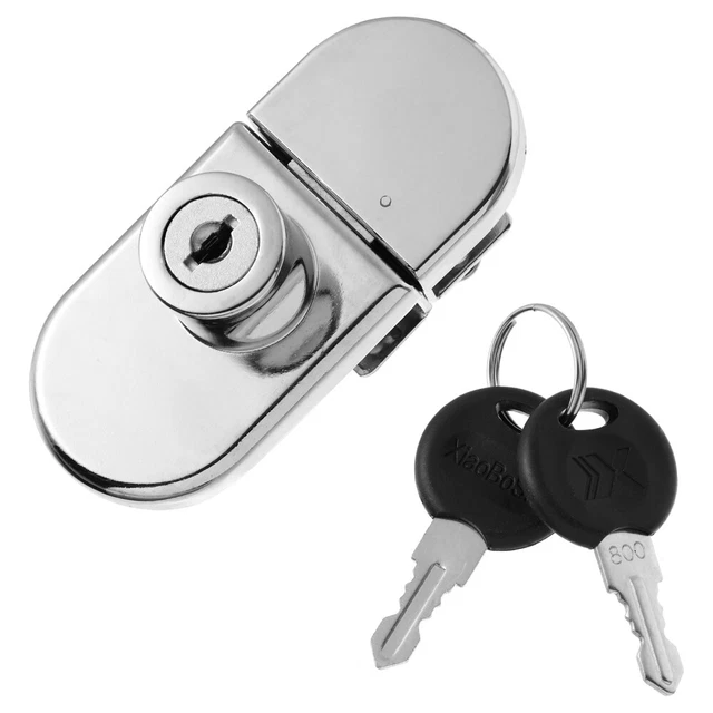Cerradura de puerta de gabinete de vidrio cerradura de puerta infantil cerradura de puerta de armario aleación de zinc plateada