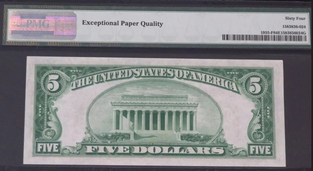 Atlanta LGS. LIGHT GREEN SEAL. $5 1934 Atlanta FRN. PMG 64 EPQ. Tough Note 2