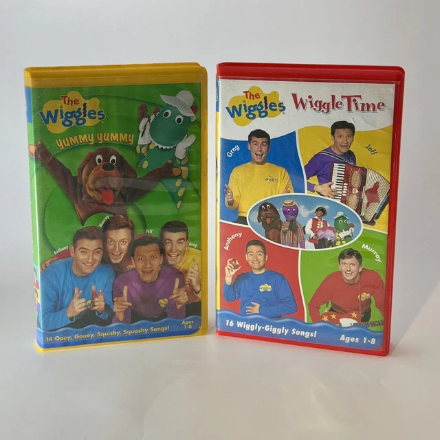 Wiggle Time THE WIGGLES VHS Tape Lot Wiggle Time 1999 Yummy Yummy 2000 Clamshell ...