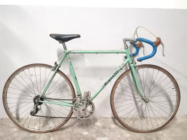 bici bike Eroica corsa road  Bianchi Sprint  55 x 55 celeste  Campagnolo