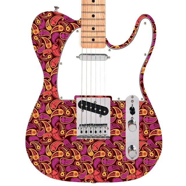 Autocollants Déco Pour Guitare – Modèles Fleur Et Serpent – Amovibles, Sans Résidu – Compatible électrique, Acoustique, Basse