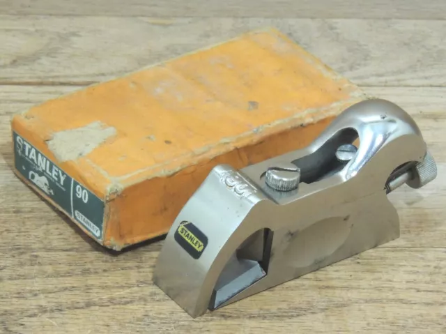 STANLEY ENGLAND No. 90 RABBET PLANE w/ORIGINAL BOX-VINTAGE HAND TOOL