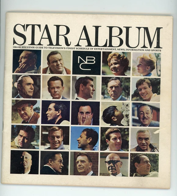 1964-65 NBC Star Album Souvenir Guide Television Schedule Entertainment News