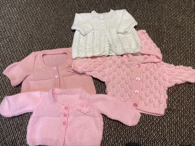 Baby Girls Age 9-12 Months Handmade Cardigan Bundle