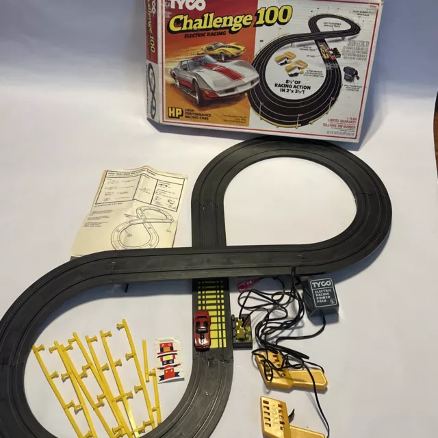 Vintage 1988  Tyco Challenge 100 Electric Racing Track Red Firebird READ 2