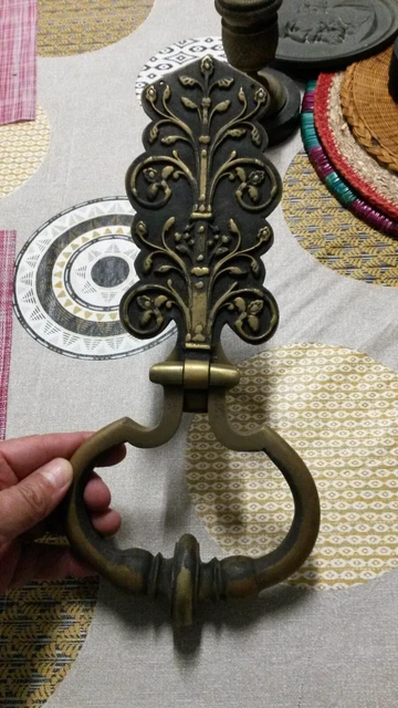 Grand Marteau Heurtoir De Porte Bronze France Xix Em Siecle