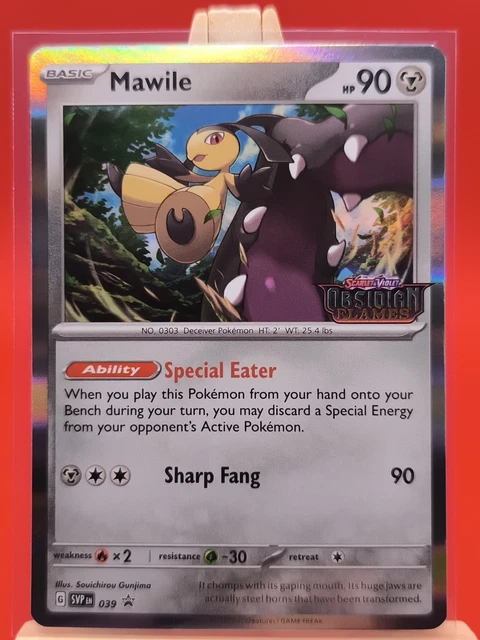 Pokmon Flame Type Card Pokmon Scarlet & Violet Obsidian Flames Mawile Prerelease Promo Card SVP039 | Lightly Played Condition Pokemon TCG Obsidian Flames Pokmon Flame Type Card Pokmon Scarlet & Violet Obsidian Flames Mawile Prerelease Promo Card SVP039 | Lightly Played Condition Pokemon TCG Obsidian Flames