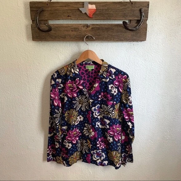 Vera Bradley African violet pajama top Women's Size Small