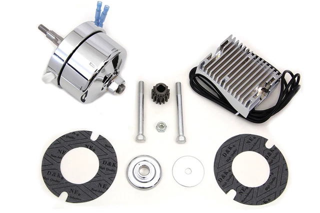 Cromo 12 Volt Alternatore Generatore Conversione Kit