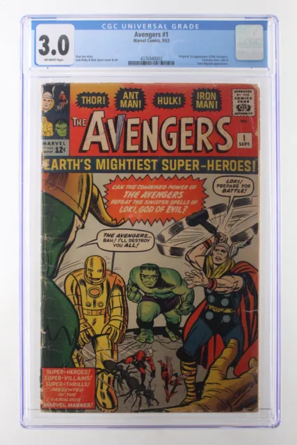 Avengers #1 - Marvel Comics 1963 CGC 3.0 Origin + 1st appearance of the Avengers