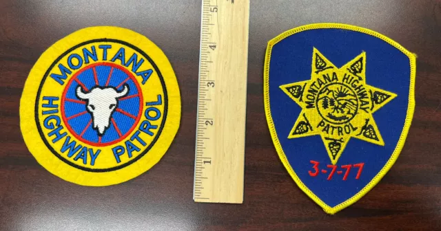 2 Vintage Style Montana Highway Patrol State Police Patch Reproduction