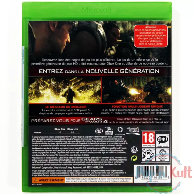 Jeu Gears of War : Ultimate Edition [VF] sur Xbox One NEUF sous Blister 2