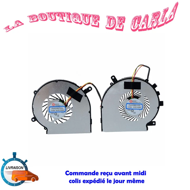 Ventilateur De Refroidissement Pour MSI GE62VR/GP62VR/GP62MVR - Référence PAAD 06015SL, 4 Pins