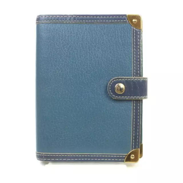 Louis Vuitton Blu Suhali Pelle Piccolo Anello Agenda Pm Diario Cover 863363