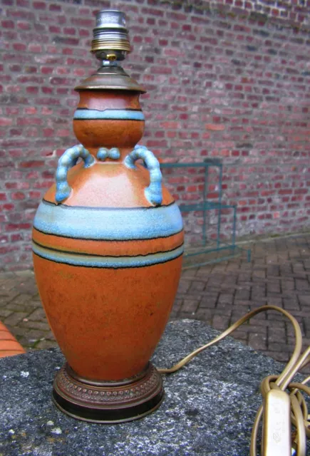 Louis Lourioux - joli vase monté en lampe (d'origine)