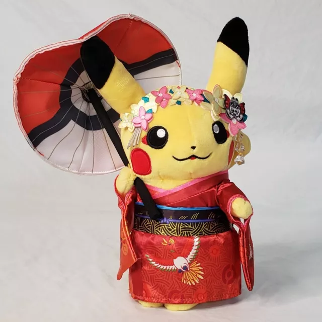 Pokemon Center Kyoto Original Kimono Pikachu Maiko Geisha Plush 9”H