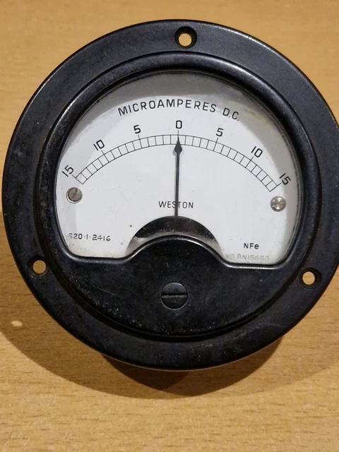 Vintage Sangamo Weston  Microamperes DC meter Model S20