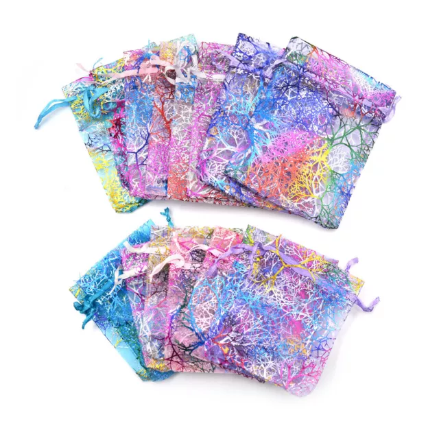 50X Multicolor Coralline Organza Wedding Party Favors Gift Jewelry Candy Bag~m' 3