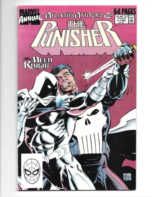 Punisher Annual #2 Atlantis Attacks - Marvel Comics 1989 - Moon Knight!