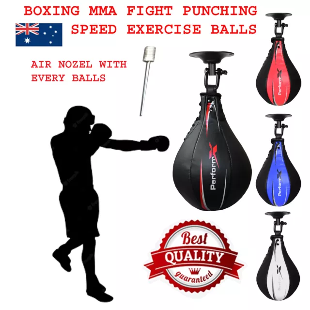 Boxing MMA Fight Training Speed Balls Fighter Punching Speed Ball Leather Swivel