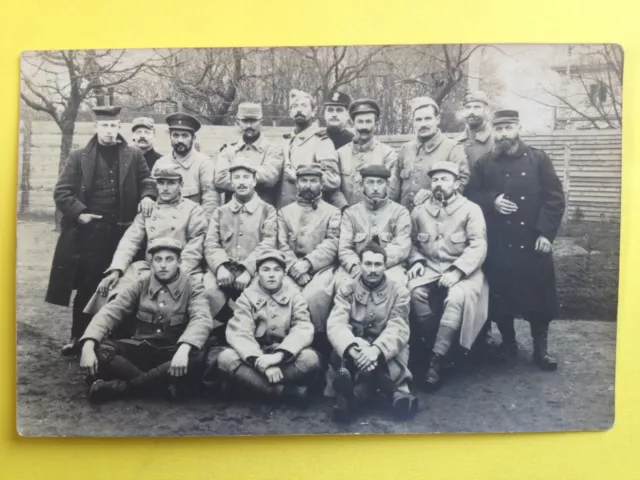 Carte Postale Photo Guerre Service MILITAIRES SOLDATS Uniforme divers Régiment
