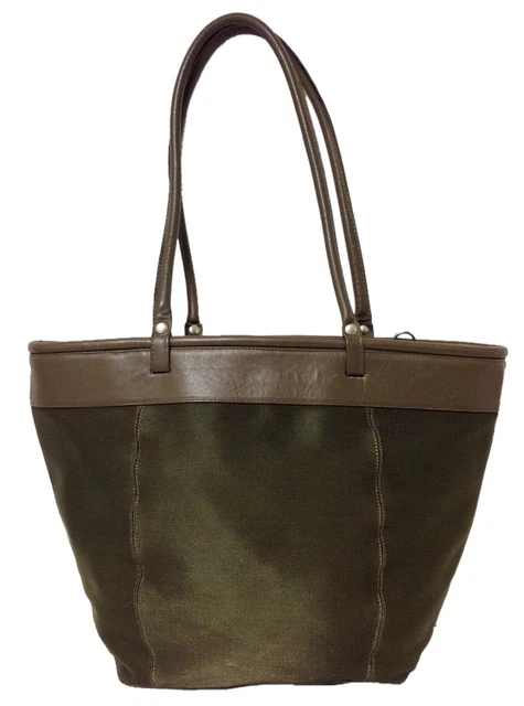 Sac à Main NICOLI En Cuir Vintage - Porté Épaule - Marron - Occasion Très Bon État