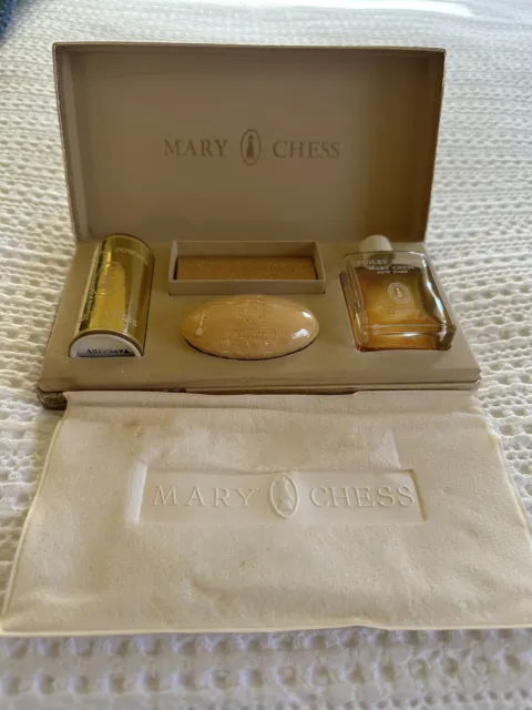 Vintage Mary Chess Toilet Water, Soap And Powder Boxed Set 1950's