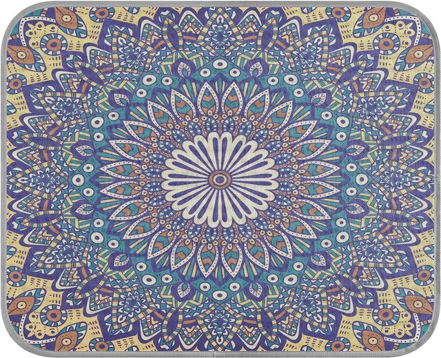 Tribal Mandala 23.6X38.6 Inch Folding Pet Ice Silk Cooling Mat Comfy Rectangular
