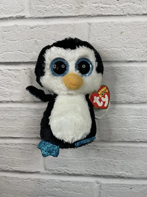 TY Beanie Babies Boo Boos WADDLES Penguin Animal Plush Soft Toy SOLID EYES 6"
