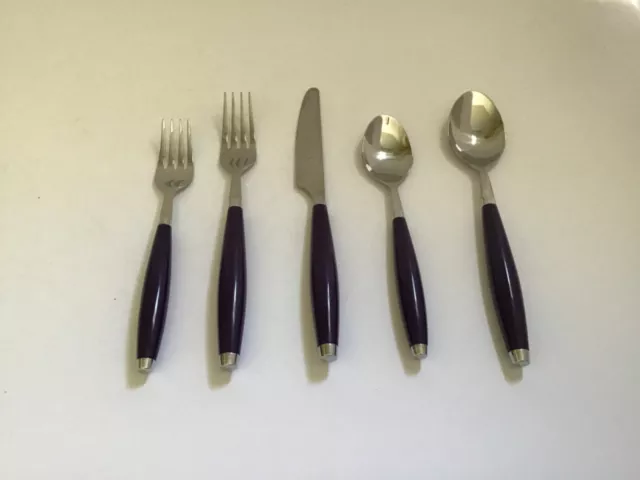 Fiestaware Purple Flatware Silverware Dinner 5-piece Lot Set